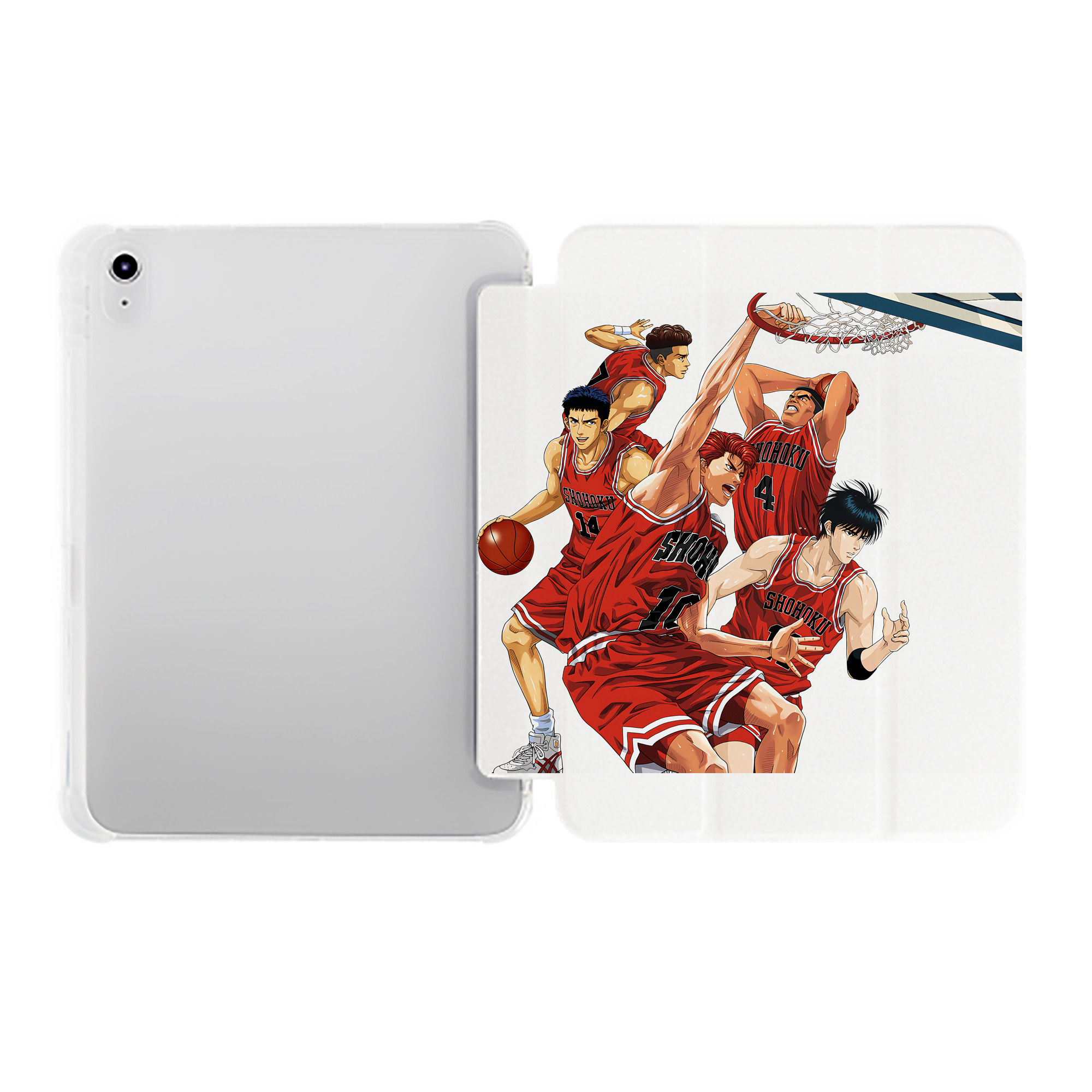 （画像用） SLAM DUNK／スラムダンク IPad ケース ペン収納付き 三つ折りスタンド PUレザー×シリコン 対応機種9.5/10.5/10.9インチ